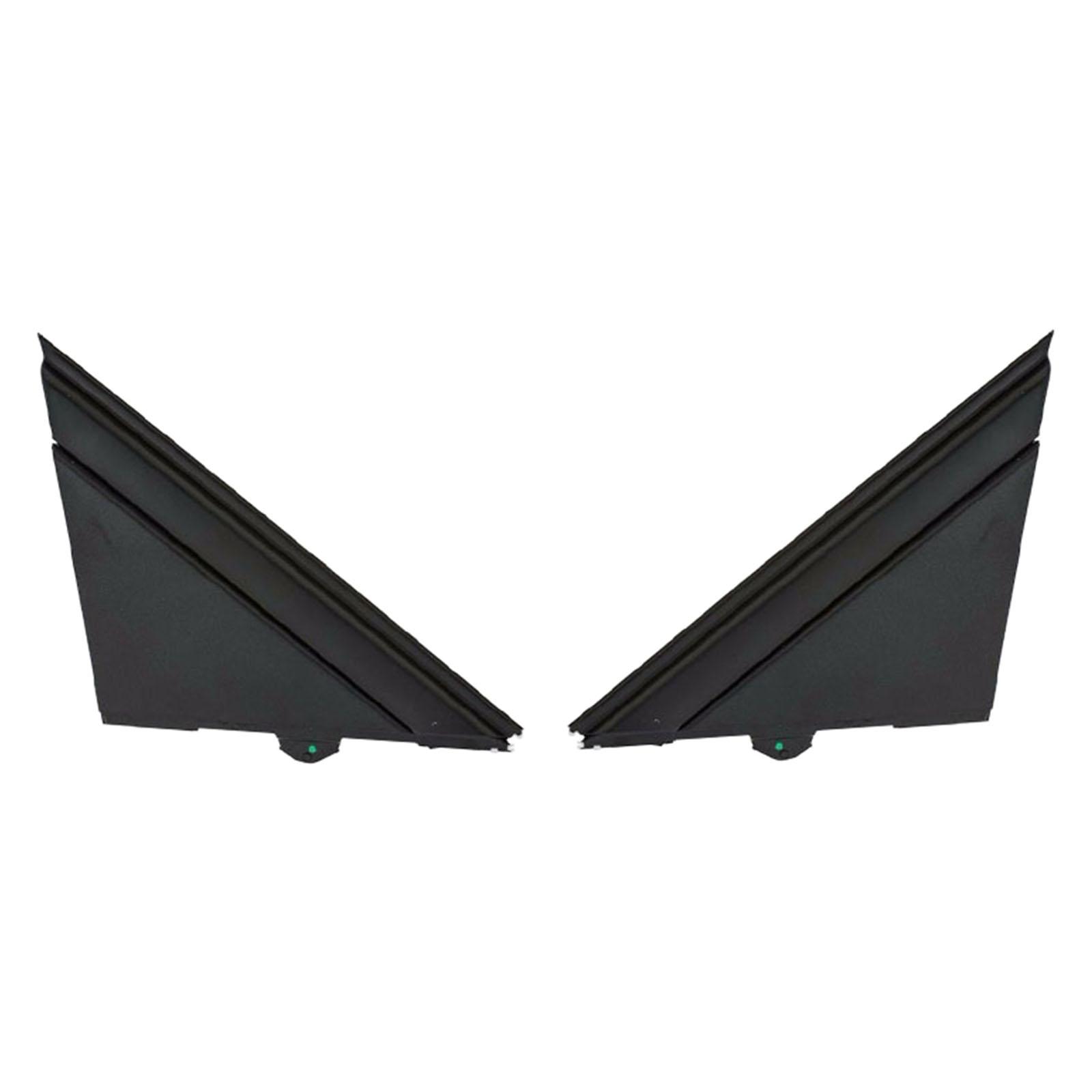 Magideal - 2 Cubiertas Triangulares Para Espejo De Puerta De Coche, Reemplazo Izquierdo Y Derecho, Piezas De Automóviles, Embellecedores Aptos Para 500 Negro Mate