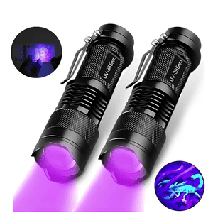 Genérico - X2 Linterna Luz Ultravioleta Linternas Recargables Linterna