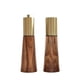 thumbnail image 1 of Conjunto De Molino De Sal Y Pimienta De 2 Piezas Molino De Pimienta De Madera De Acacia Con Rugosidad Ajustable Molino De Hoja De Cerámica Recargable Molino De Pimienta De Oro Para Cocina, 1 of 3