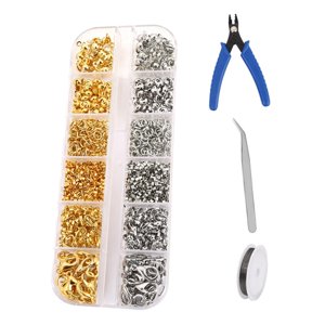 Bothyi - Kit De Cuentas De Crimpado Para La Fabricación De Joyas, Proyectos De Manualidades Diy, Guardianes De Alambre, 12 Rejillas