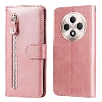 Gangxun - Funda Con Cremallera Para Oppo Reno 12F 5G, Carcasa Cartera De Cuero Pu Con Soporte Y Tarjetero