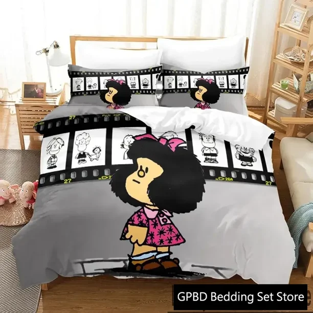 Mafalda Bedding Set Boys Girls Duvet Cover Pillowcase Bed boys Adult Home Textileextile