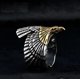 thumbnail image 1 of Anillo de Aguila Silver Gold Hombre Caballero Moda, 1 of 3