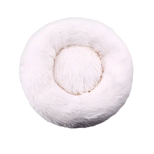 Estilodomus - Cama Para Mascota Antiestres 60cm Perros Gatos Cama Lavable Blanco