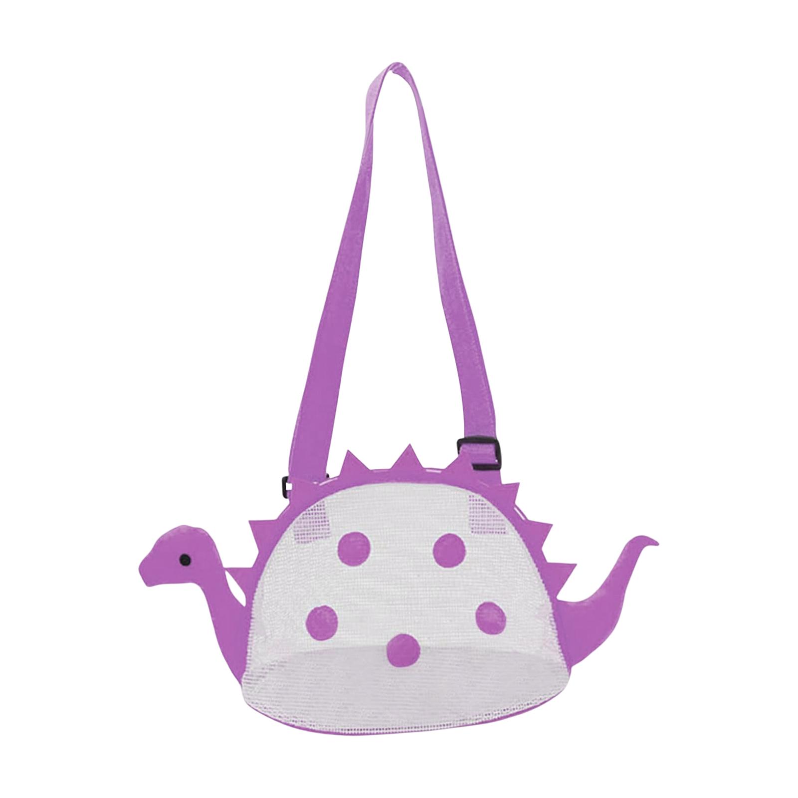 Magideal - Bolsa De Malla De Playa Tote Kids Girls Bolsa De Juguetes De Playa Con Correas Ajustables Bolsa De Malla De Concha Para Sostener Juguetes De Concha De Púrpura