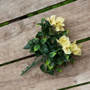 Vadell Home - Gardenia Amarilla, Rama Decorativa De 30 Cm Con Protección Uv