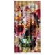 thumbnail image 1 of Cortina de ducha de calavera con flores, juego de cortina de baño con ganchos, tamaño 36 x 72 pulgadas, 1 of 3
