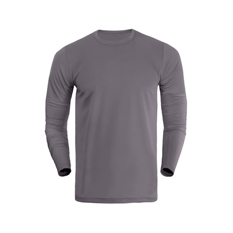 Broskis - Polera Manga Larga Deportiva Dryfit Talla Gris S