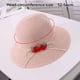 thumbnail image 2 of Sombrero de paja para niños de 52 a 54 cm de circunferencia, bonito sombrero de ala ancha con diseño de fresa, sombrero de verano, protector solar, sombrero de pescador, sombrilla de viaje., 2 of 5