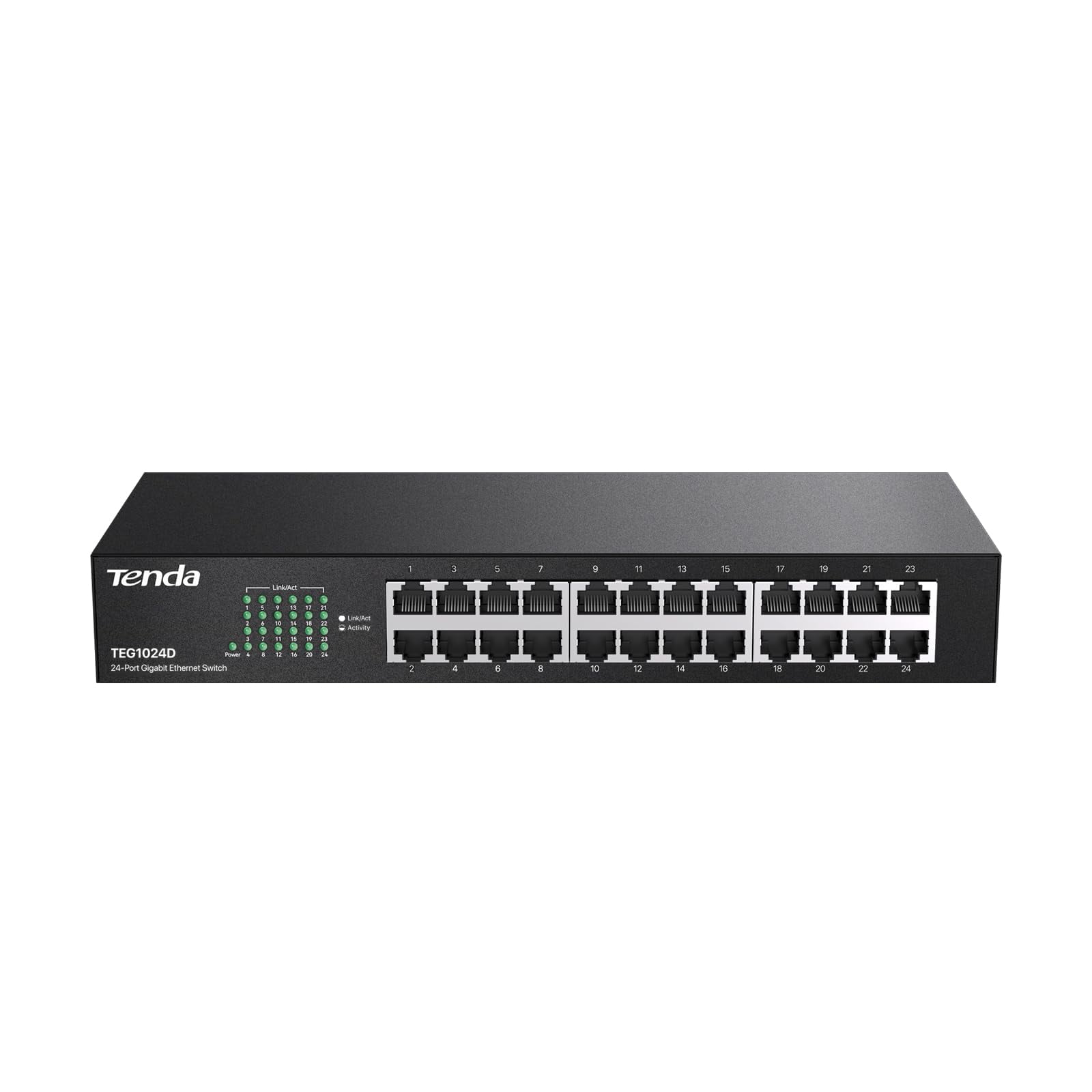 Tenda - Switch Gigabit Teg1024d De 24 Puertos Para Montaje En Rack No Gestionado