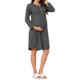 thumbnail image 4 of INSPIRE CHIC Camisón de Maternidad para Mujeres con Mangas Largas y Almohadillas Integradas para Lactancia, Talla L Gris, 4 of 6