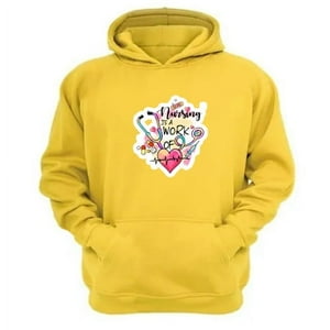 Genérico - Polerón Canguro Enfermera Amarillo Talla Xs Unisex
