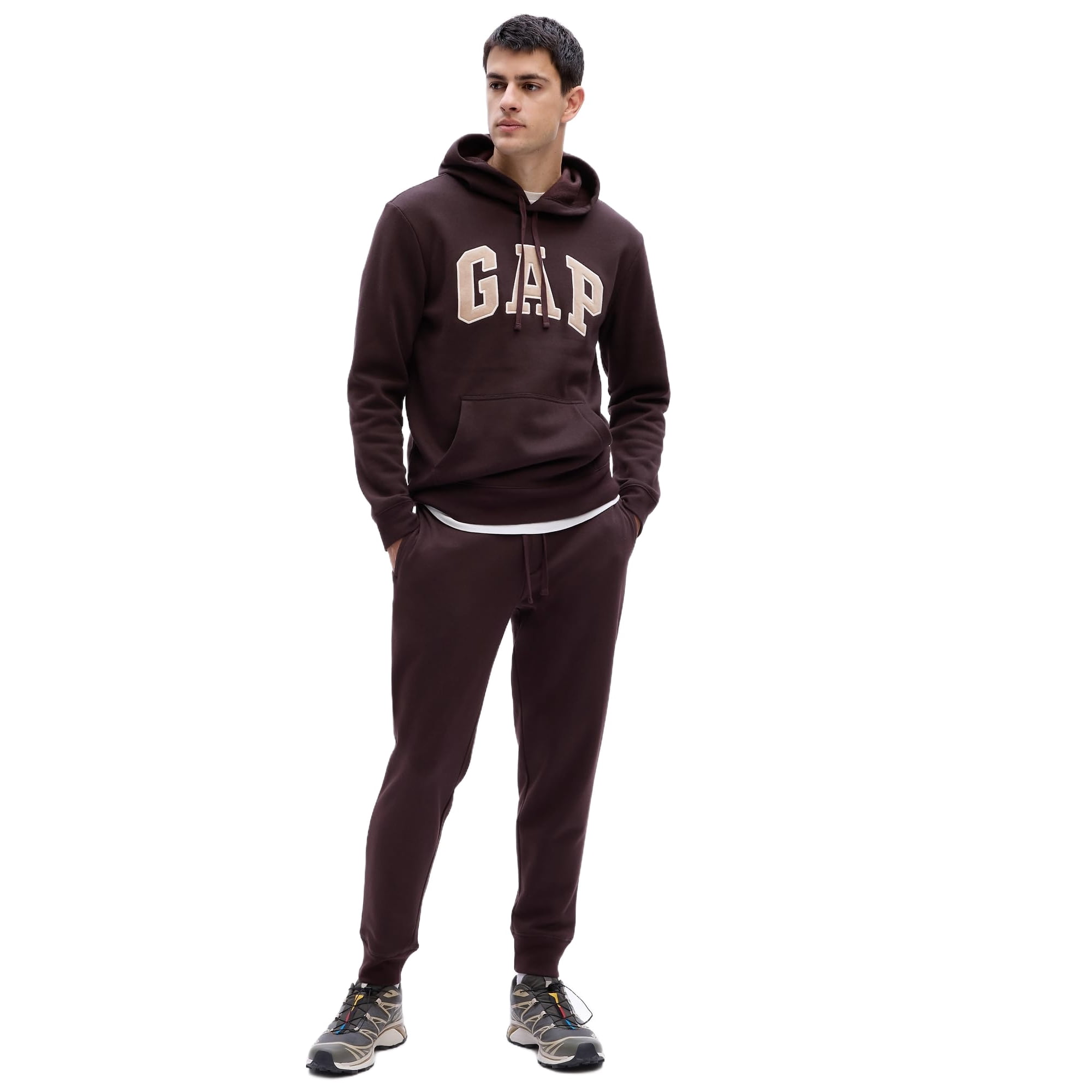 Pantalones Gap Para Hombre, De Forro Polar, Con Logotipo, Color Café Turco, Talla Xs