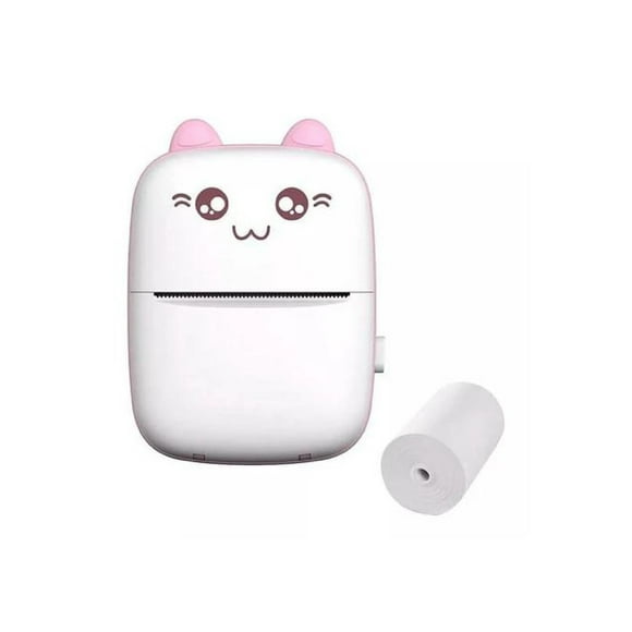 Mini Impresora Térmica Portátil Gatita Bluetooth 200dpi + 1 rollo