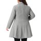 thumbnail image 3 of Abrigo de Invierno para Mujer Talla Grande de Agnes Orinda con Solapa de Muesca y Doble Botonadura, Gabardina 4X Gris, 3 of 5
