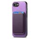 thumbnail image 2 of Funda de Cuero Magnética con Tarjetero para iPhone 16e Cubierta Delgada Morado, 2 of 5