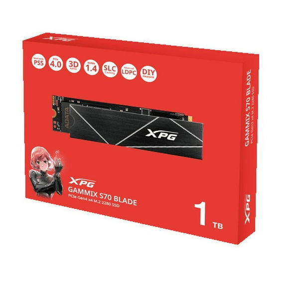 Unidad Ssd Gammix S70 Blade, 1tb, M.2 2280, Nvme Pcie 4.0, Lec. 7400mb/s Esc. 5500mb/s