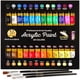 thumbnail image 1 of Set de pintura acrílica KOLOR KINGDOM 24 colores con 3 pinceles de 12 ml, 1 of 7