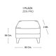 thumbnail image 4 of Cama Europea Zen Pro Tela Burdeo 1 Plaza, 4 of 4
