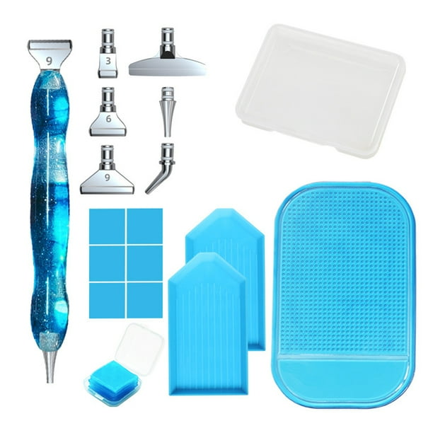 Kits de bolígrafos para pintar con diamantes, puntas de bolígrafo de acero inoxidable