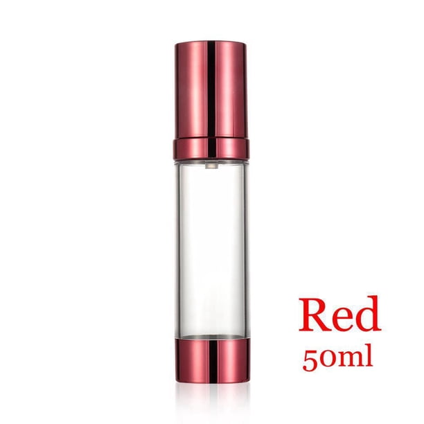 10/15/30/50ml Luxury Silver Empty Airless Pump Bottles Mini Portable Vacuum Cosmetic Lotion Treatment Travel Container Dispenser