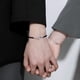 thumbnail image 2 of Pulseras Parejas Plata 925 Doble Anillo Corazon Rosa Espinas plateado Talla única, 2 of 4