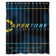 thumbnail image 1 of Cortina de ducha con diseño de Aperture Science, Aperture Laboratories, con ganchos, tamaño 60 x 72 pulgadas, 1 of 3