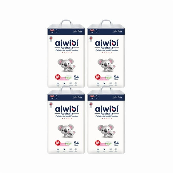 Pack 4 Pañales Aiwibi Dulce Noche Talla M
