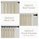 thumbnail image 3 of Cortinas Joydeco Mezcla de Lino Juego de 2 Paneles 180x130 cm Natural, 3 of 9