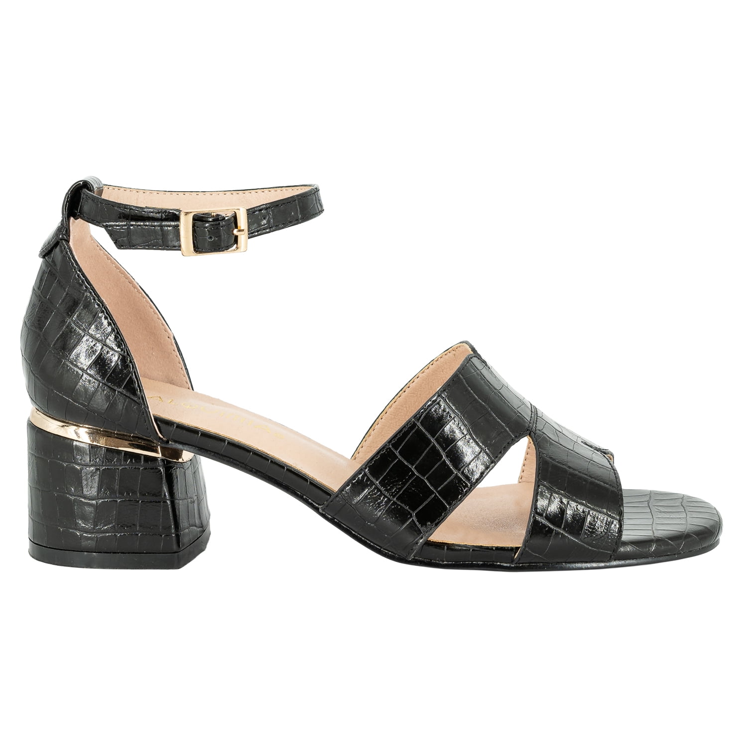 Sandalia De Vestir Syk Negro Alquimia