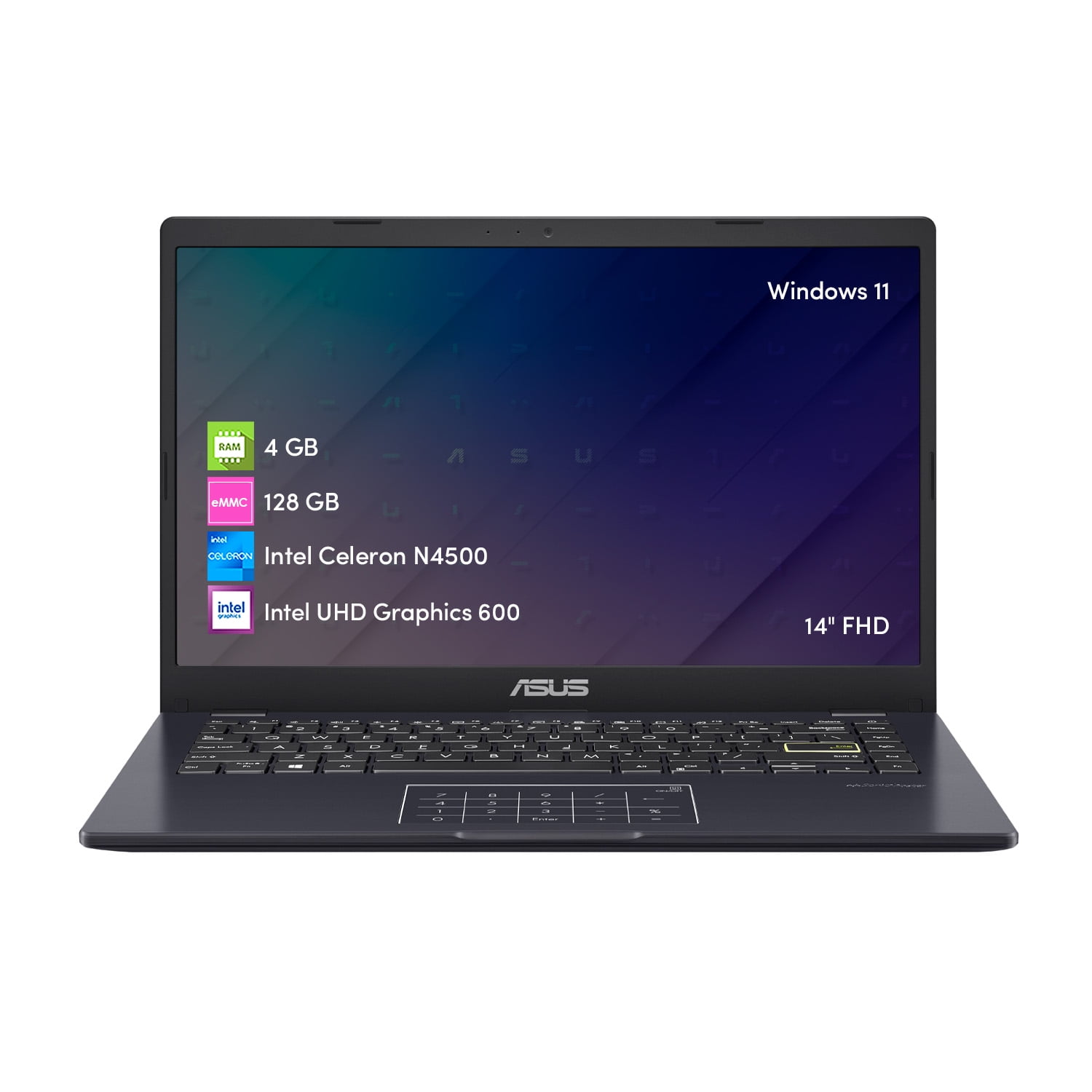 Notebook Asus Vivobook Go Celeron 4gb 128gb 14' Fhd Win11