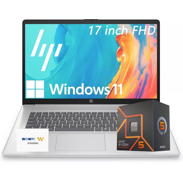 Ordenador portátil HP Ryzen 5 7430U con resolución FHD de 17,3", 16 GB de RAM, 1 TB, SSD, Windows 11