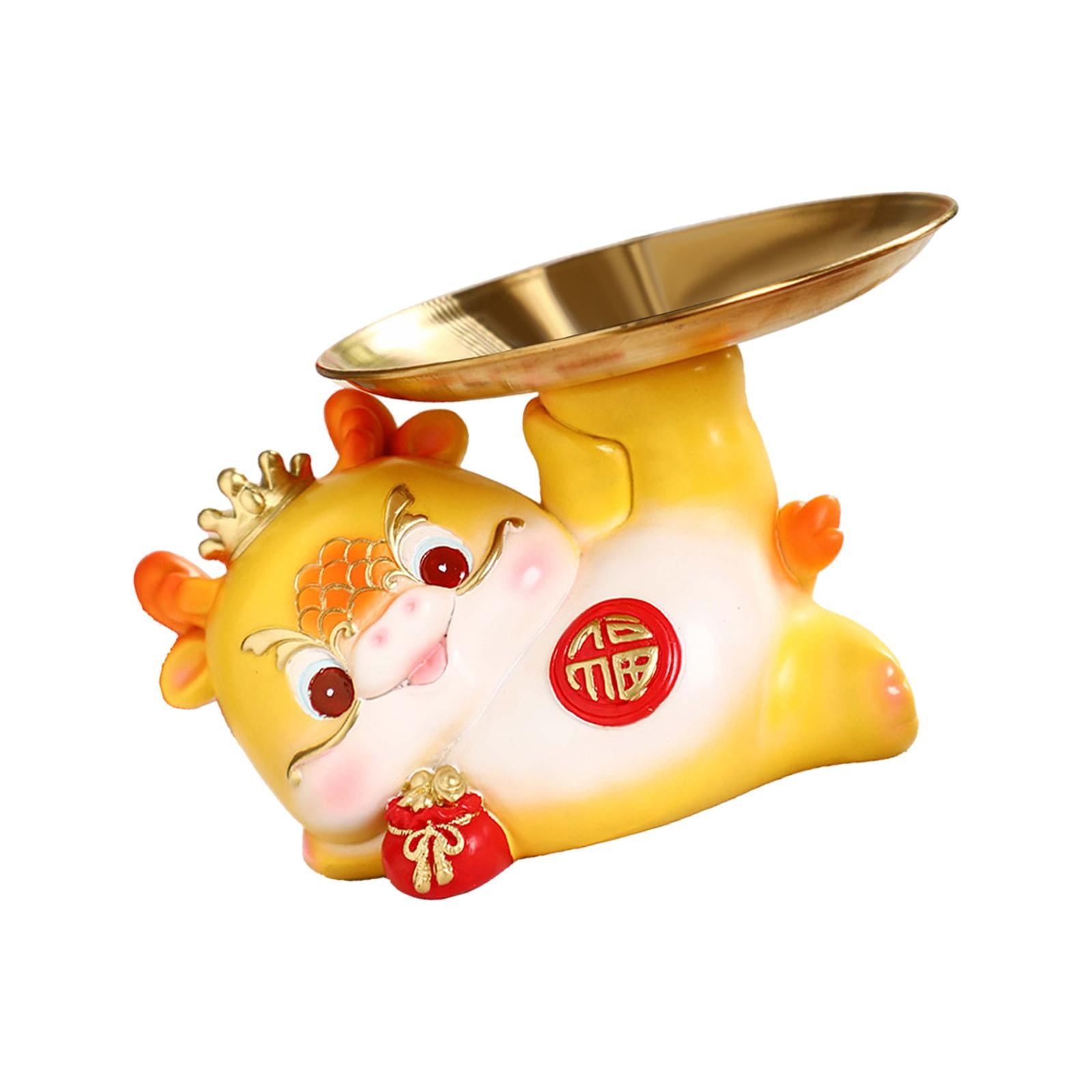 Bothyi - Estatua De Dragón De La Suerte, Bonito Llavero De Entrada Para Estantería, Mesa De Salón