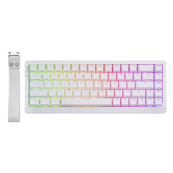 Teclado Magnético Epomaker HE68 Lite White 65% Hall Effect 8000Hz RGB USB-C