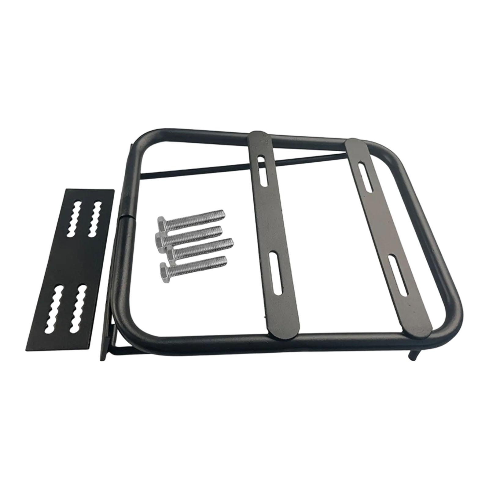 Magideal - Estante De Extensión De La Caja De Cola De Bicicleta Eléctrica Resistente Resistente Resistente Fácil De Instalar La Rejilla De Almacenamiento Trasero Negro