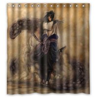 Pinghai - Cortina De Ducha Naruto Con Ganchos (167 X 183 Cm)