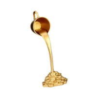 Bothyi - Taza De Café Flotante, Escultura En Forma De Taza, Para Cafetería, Oficina, Vertiendo, Derramando, Moneda, Figura Dorada