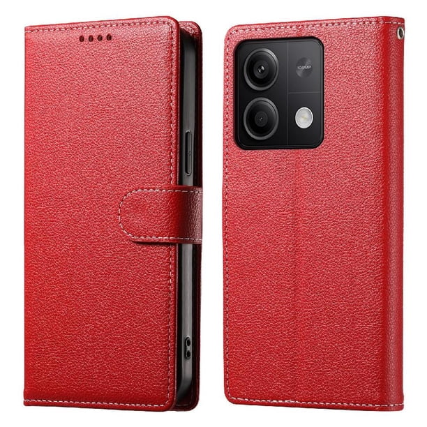 Funda para FOXDOCK Xiaomi Redmi Note 13 5G– Cuero Premium, 3 ranuras para tarjetas, Protección contra impactos