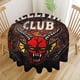 thumbnail image 2 of El Club Hellfire Mantel Redondo con Estampado Icónico de Temática, Se Adapta a la Mayoría de Mesas, Fácil de Cuidar, Regalo Perfecto para Aficionados, Amigos y Familia.180cm, 2 of 5