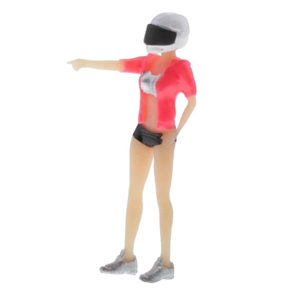1:64 Scene Helmet Girl Scenario Model Set Para Ni?os Toy Group Pink
