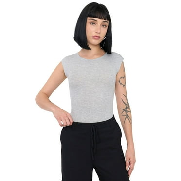 Body Mujer Manga Corta Gris Corona