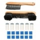 thumbnail image 3 of Juego De Cepillos De Limpieza De Madera Slip On Pool Cue Tip Cerdas Cepillo De Mesa De Billar Color Madera, 3 of 5