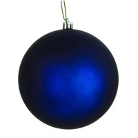 Adorno Navideño Vickerman 8 En Forma De Bola Azul Medianoche Mate