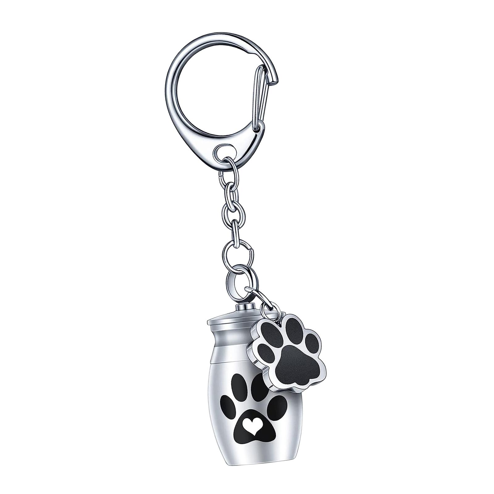 Magideal - Pequeño Llavero Para Mascotas, Urna Para Perros Y Gatos, Contenedor De Cenizas, Duradero, Portátil, Ligero, Joyería De Cremación, Colgante, Urna Para Argén