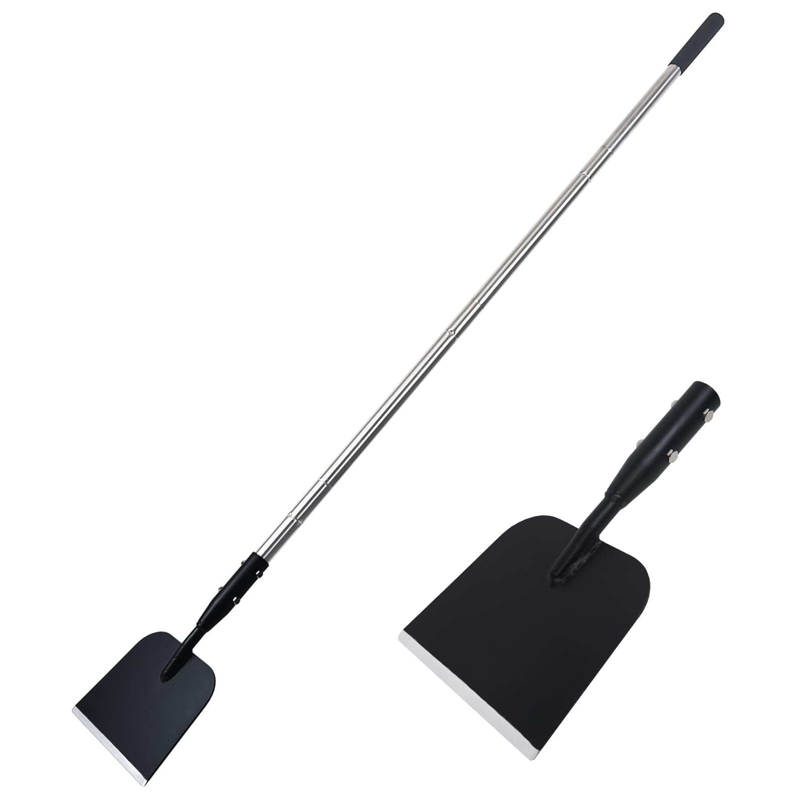 Pala Para Nieve Baraystus, Pala Plana Con Mango Ajustable, 150 Cm
