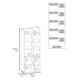 thumbnail image 3 of Biblioteca 6 Niveles Clover Fresno Y Wengue 162x60x25 Cm, 3 of 3