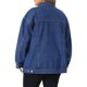 thumbnail image 3 of Chaqueta de Mezclilla para Mujer de Talla Grande Agnes Orinda con Botones, Solapa y Manga Larga, Estilo Boyfriend, Casual, 2X Azul Oscuro, 3 of 6
