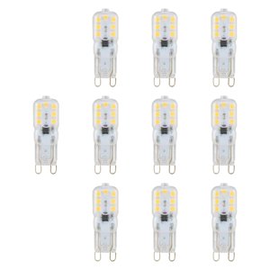 Ioensy - 10 Bombillas Led G9 Para Iluminación De Araña, Para Paisaje, Sala De Estar, Luz Cálida, 3000 K