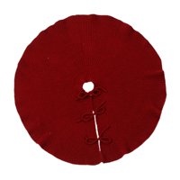 Bothyi - Falda De Punto Para Árbol De Navidad, Falda De Árbol De Navidad De 92Cm Para Vacaciones, Interior, Exterior, Rojo Purpúreo