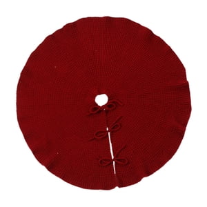 Bothyi - Falda De Punto Para Árbol De Navidad, Falda De Árbol De Navidad De 92Cm Para Vacaciones, Interior, Exterior, Rojo Purpúreo